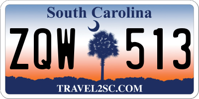 SC license plate ZQW513