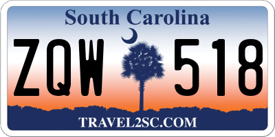 SC license plate ZQW518