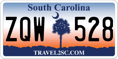 SC license plate ZQW528