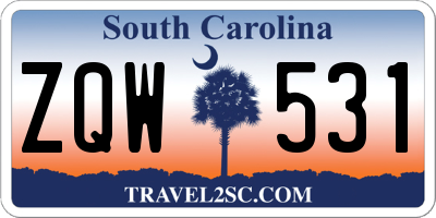 SC license plate ZQW531