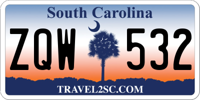SC license plate ZQW532