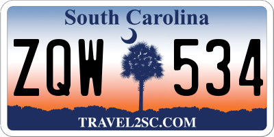 SC license plate ZQW534