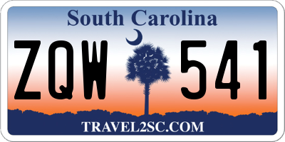SC license plate ZQW541