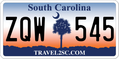 SC license plate ZQW545