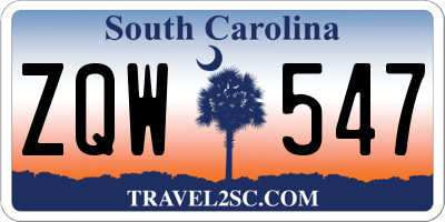 SC license plate ZQW547