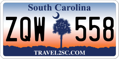 SC license plate ZQW558