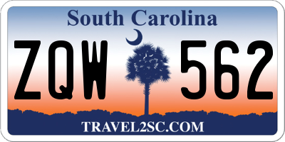 SC license plate ZQW562