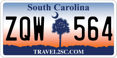 SC license plate ZQW564