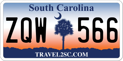 SC license plate ZQW566