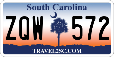 SC license plate ZQW572