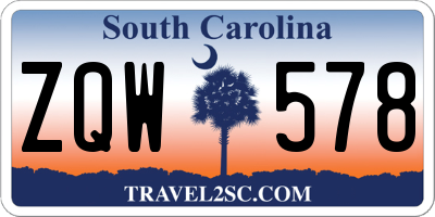 SC license plate ZQW578