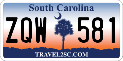SC license plate ZQW581