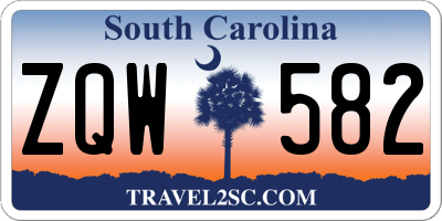 SC license plate ZQW582