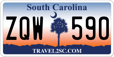 SC license plate ZQW590