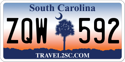 SC license plate ZQW592
