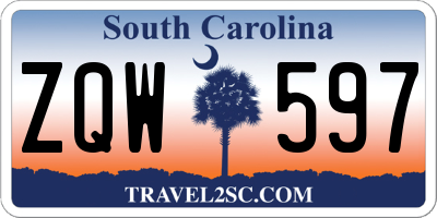 SC license plate ZQW597