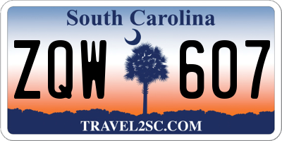 SC license plate ZQW607