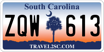 SC license plate ZQW613