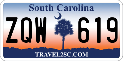 SC license plate ZQW619