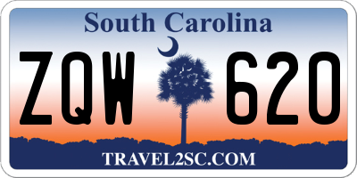 SC license plate ZQW620