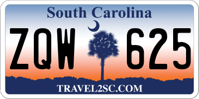 SC license plate ZQW625
