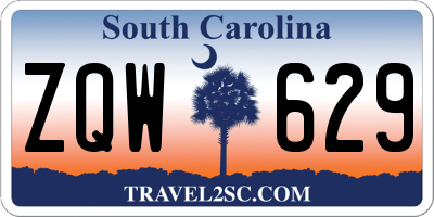 SC license plate ZQW629