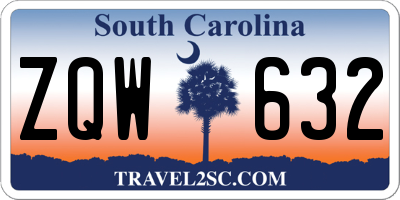 SC license plate ZQW632