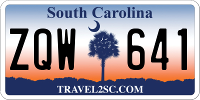 SC license plate ZQW641