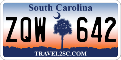 SC license plate ZQW642
