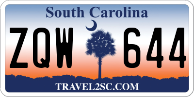 SC license plate ZQW644