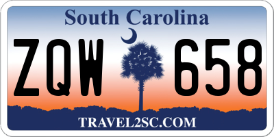 SC license plate ZQW658