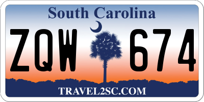 SC license plate ZQW674
