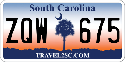 SC license plate ZQW675