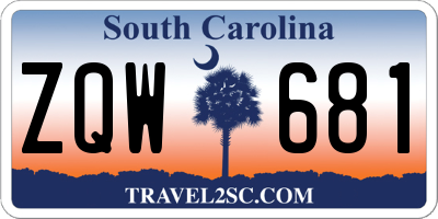 SC license plate ZQW681