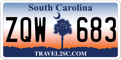SC license plate ZQW683