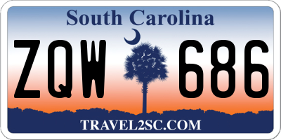SC license plate ZQW686
