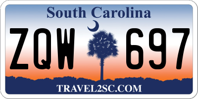 SC license plate ZQW697