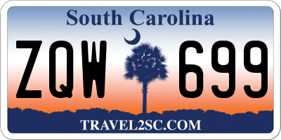 SC license plate ZQW699