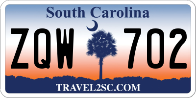 SC license plate ZQW702
