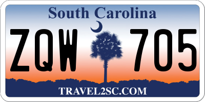 SC license plate ZQW705