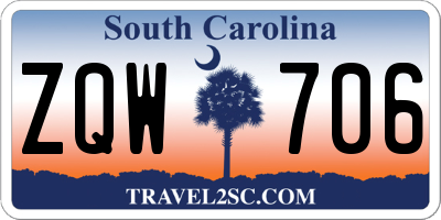SC license plate ZQW706