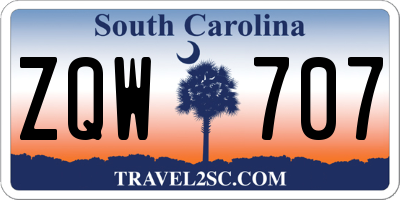 SC license plate ZQW707