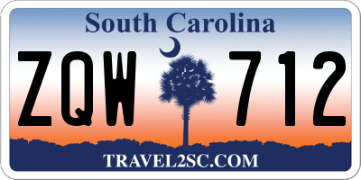 SC license plate ZQW712