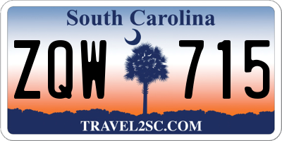 SC license plate ZQW715