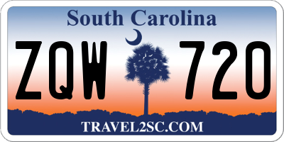 SC license plate ZQW720
