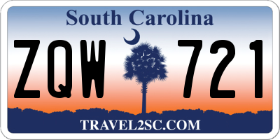 SC license plate ZQW721