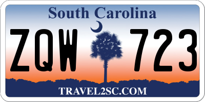 SC license plate ZQW723