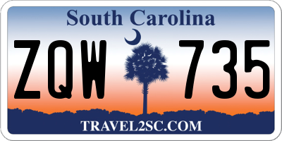 SC license plate ZQW735