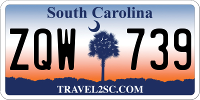 SC license plate ZQW739