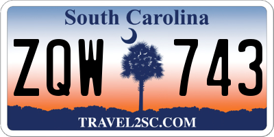 SC license plate ZQW743